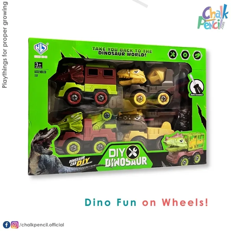 DIY Dinosaur Vehicle Set