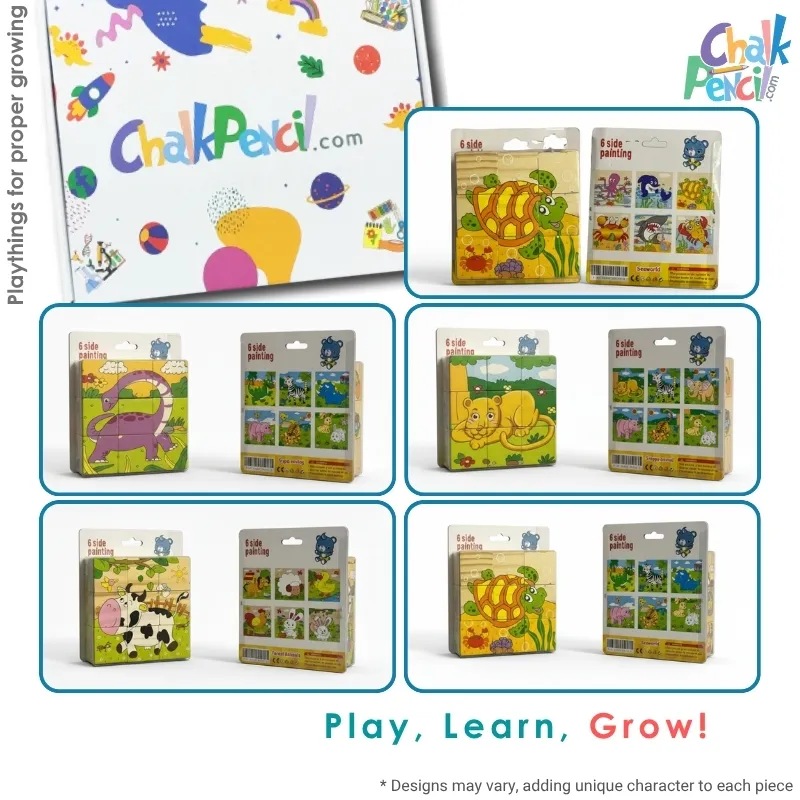 6 Size Painting Puzzle Block Set - Image 1