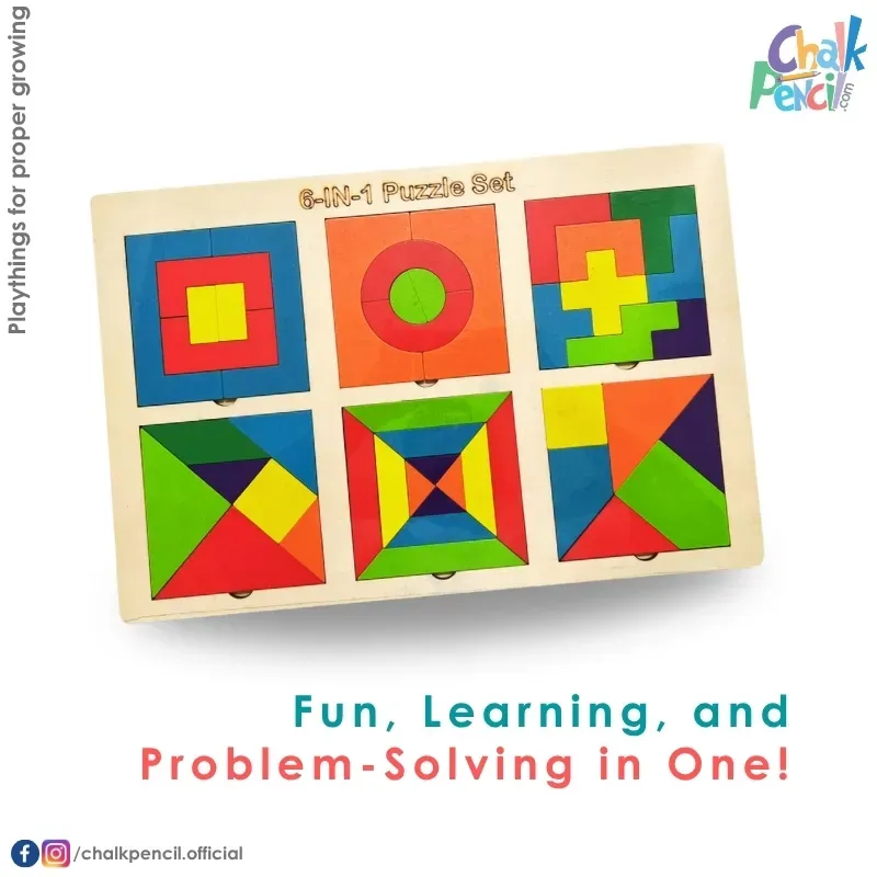 6-in-1 Wooden Puzzle Set for Kids