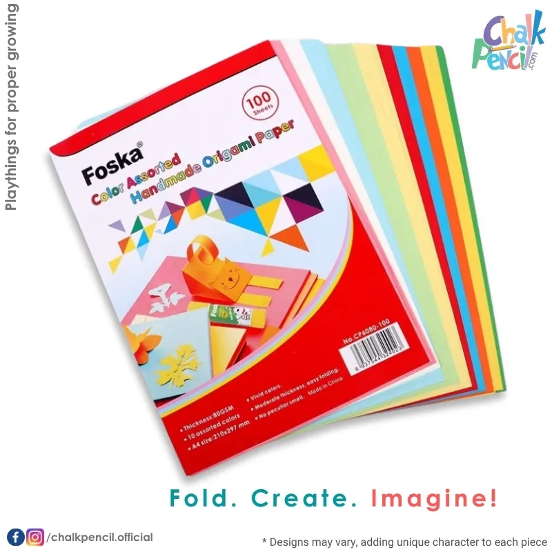 Foska Color Assorted Handmade Origami Paper