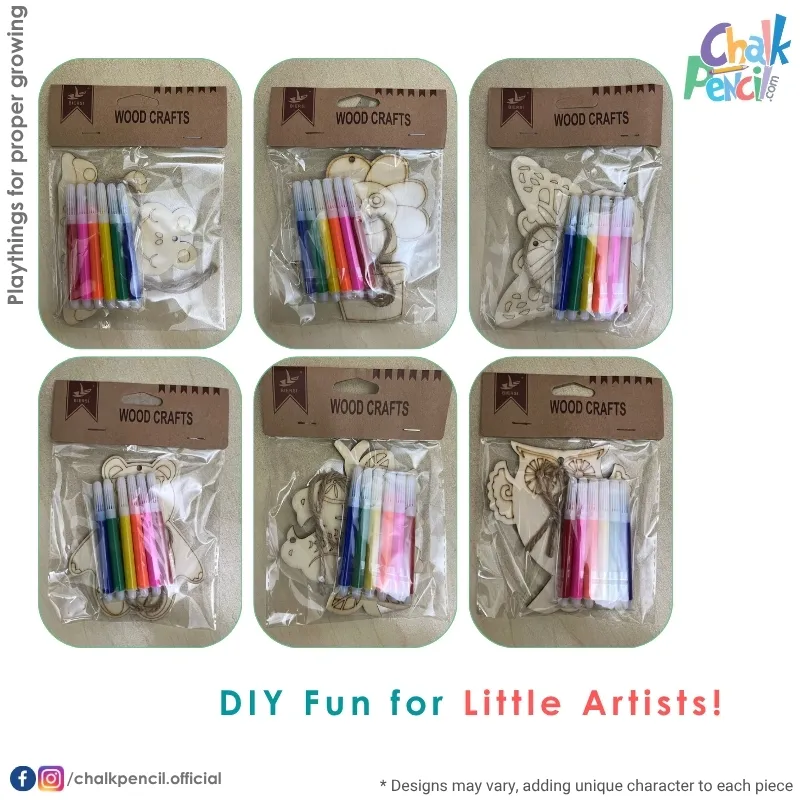 Wooden DIY Painting Cartoon Set
