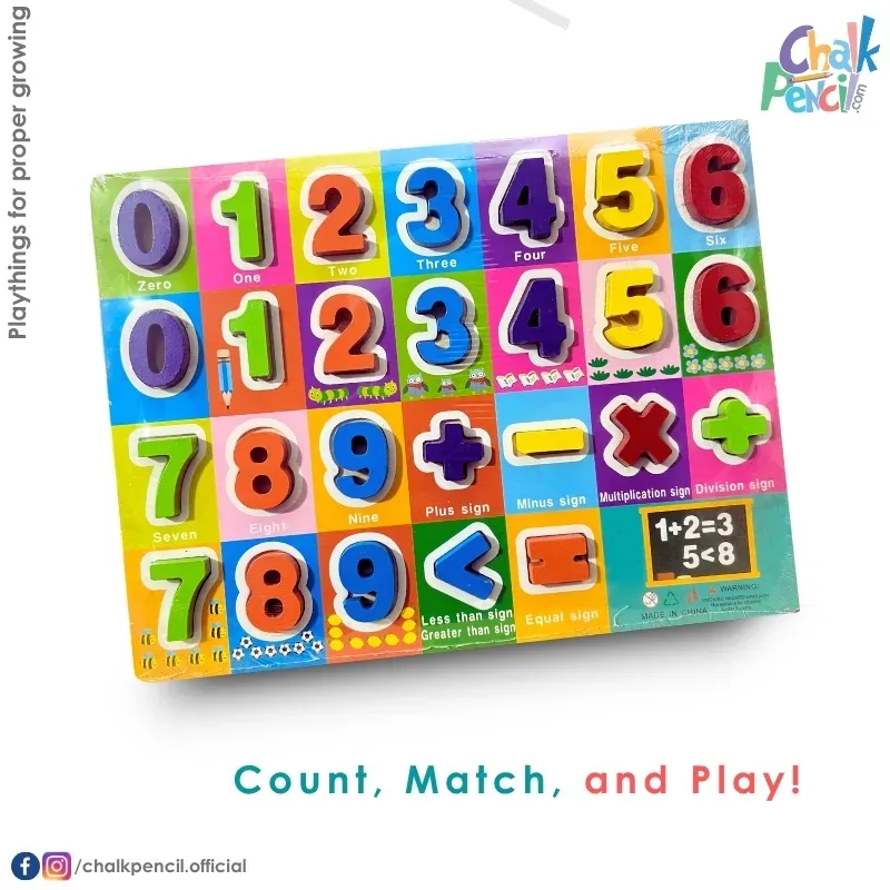 Colorful Numbers Puzzle Board