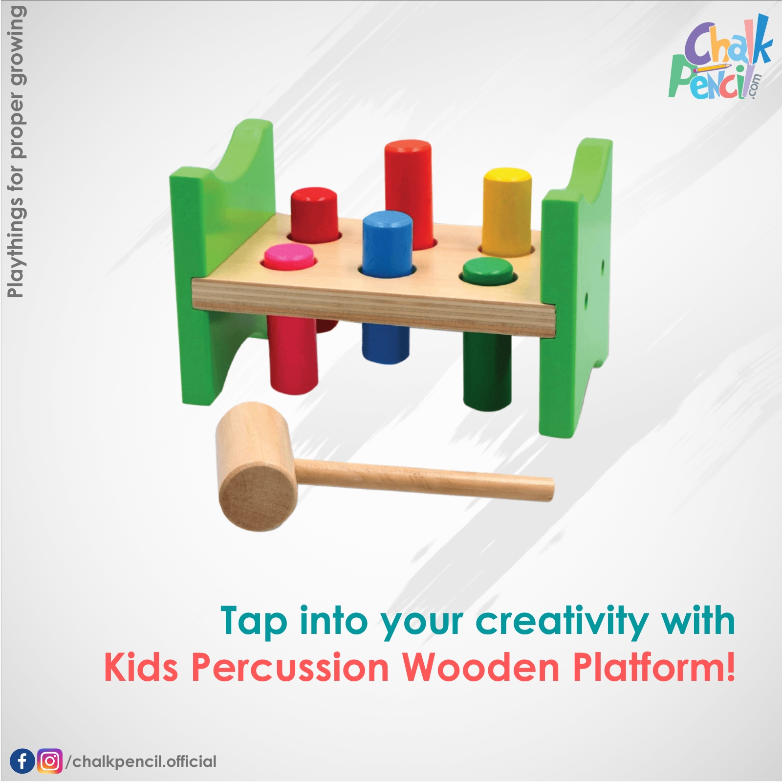 Kids Percussion Wooden Platform
