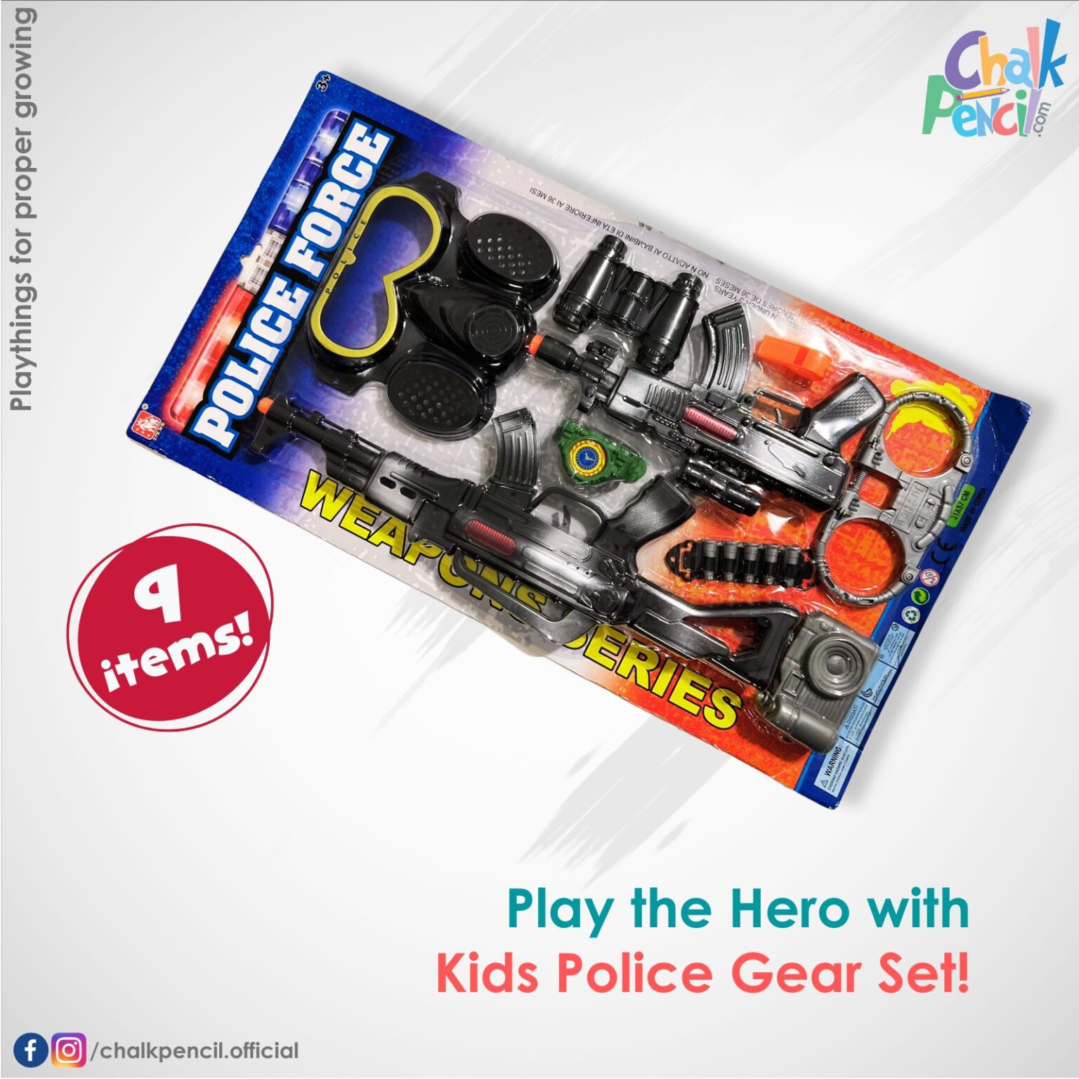 Kids Police Gear Set - Chalkpencil.com