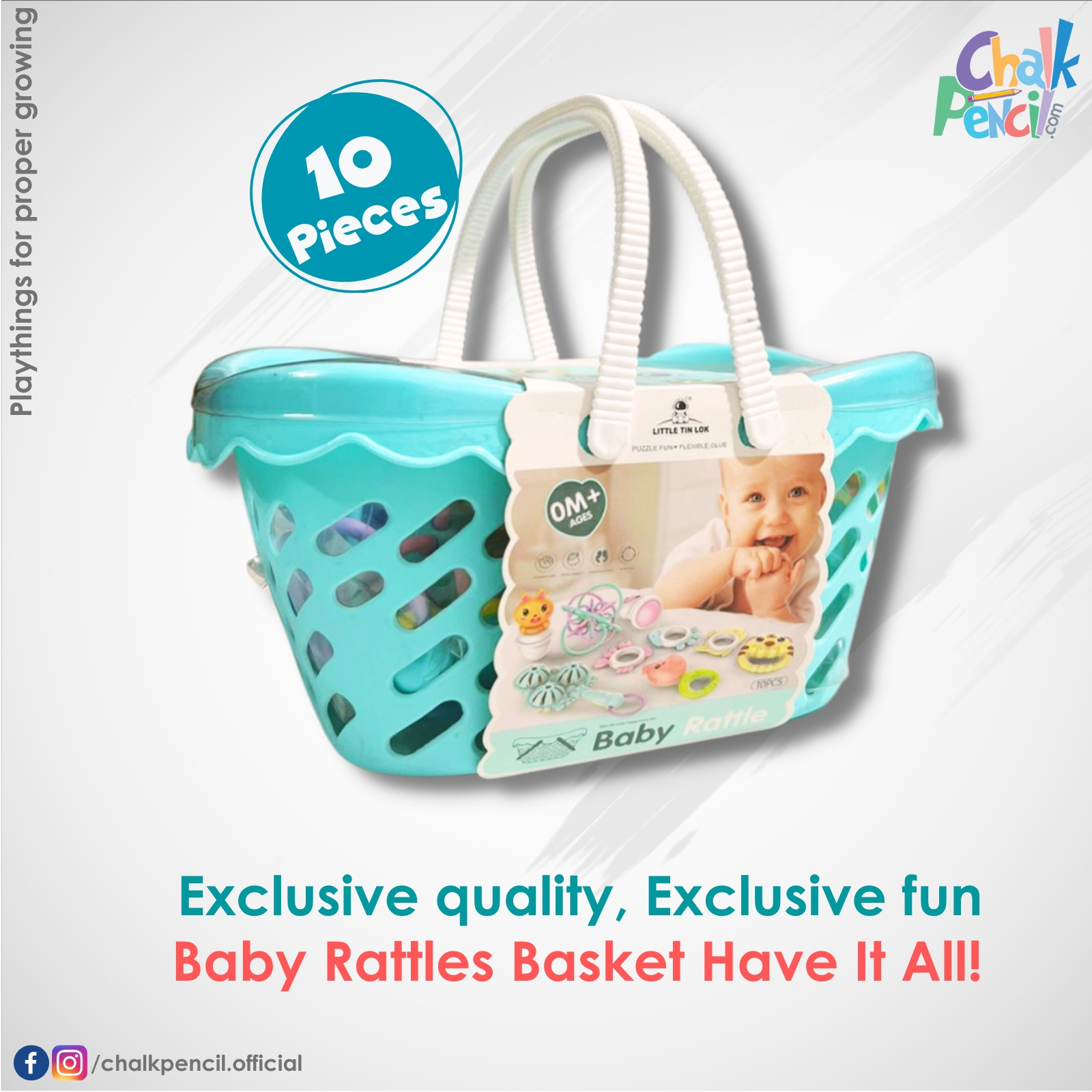 Baby Rattles Exclusive Basket