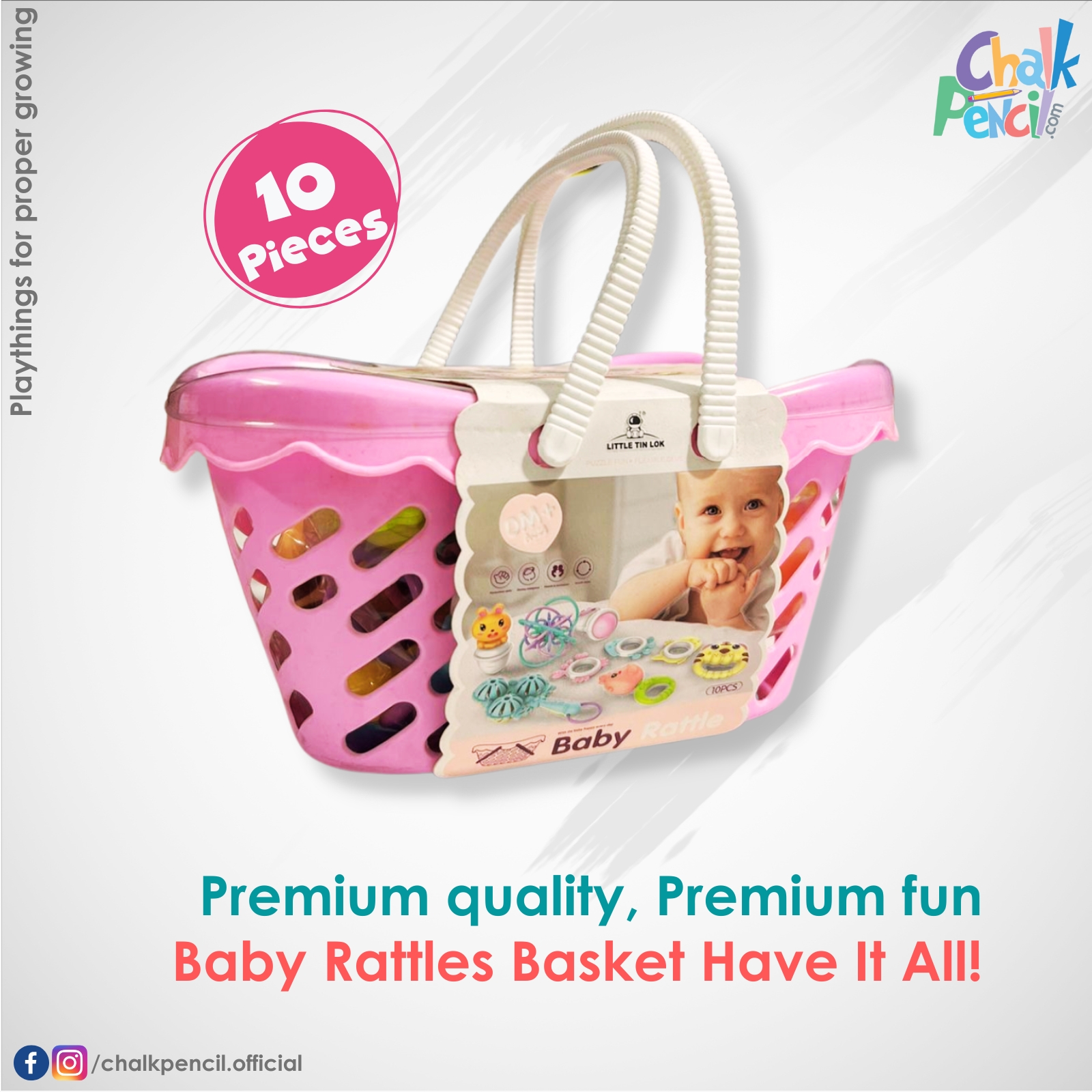 Baby Rattles Premium Basket