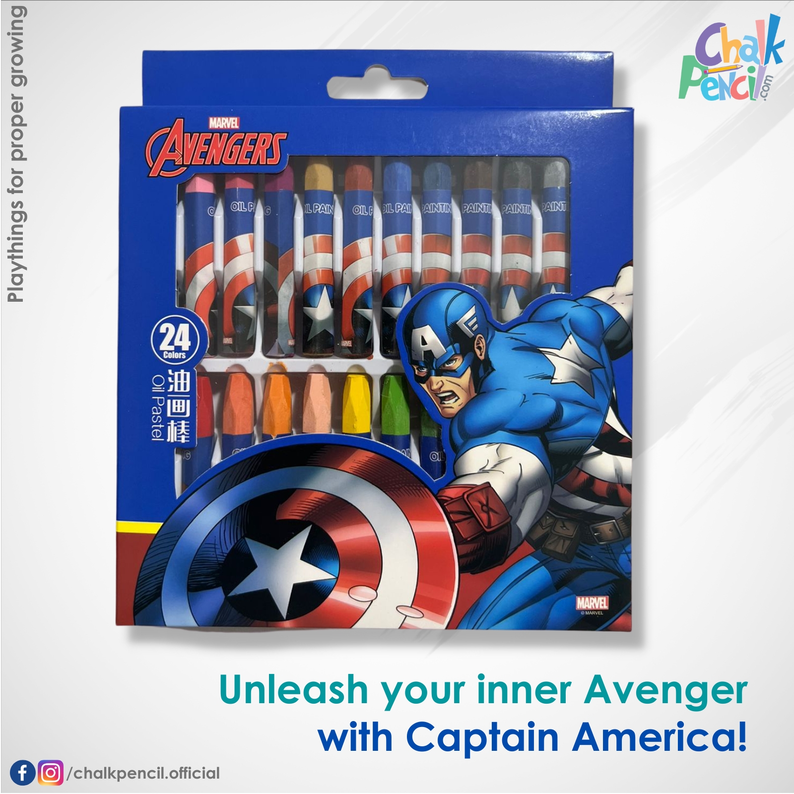 Web Captain America Oil Pastel Color Set
