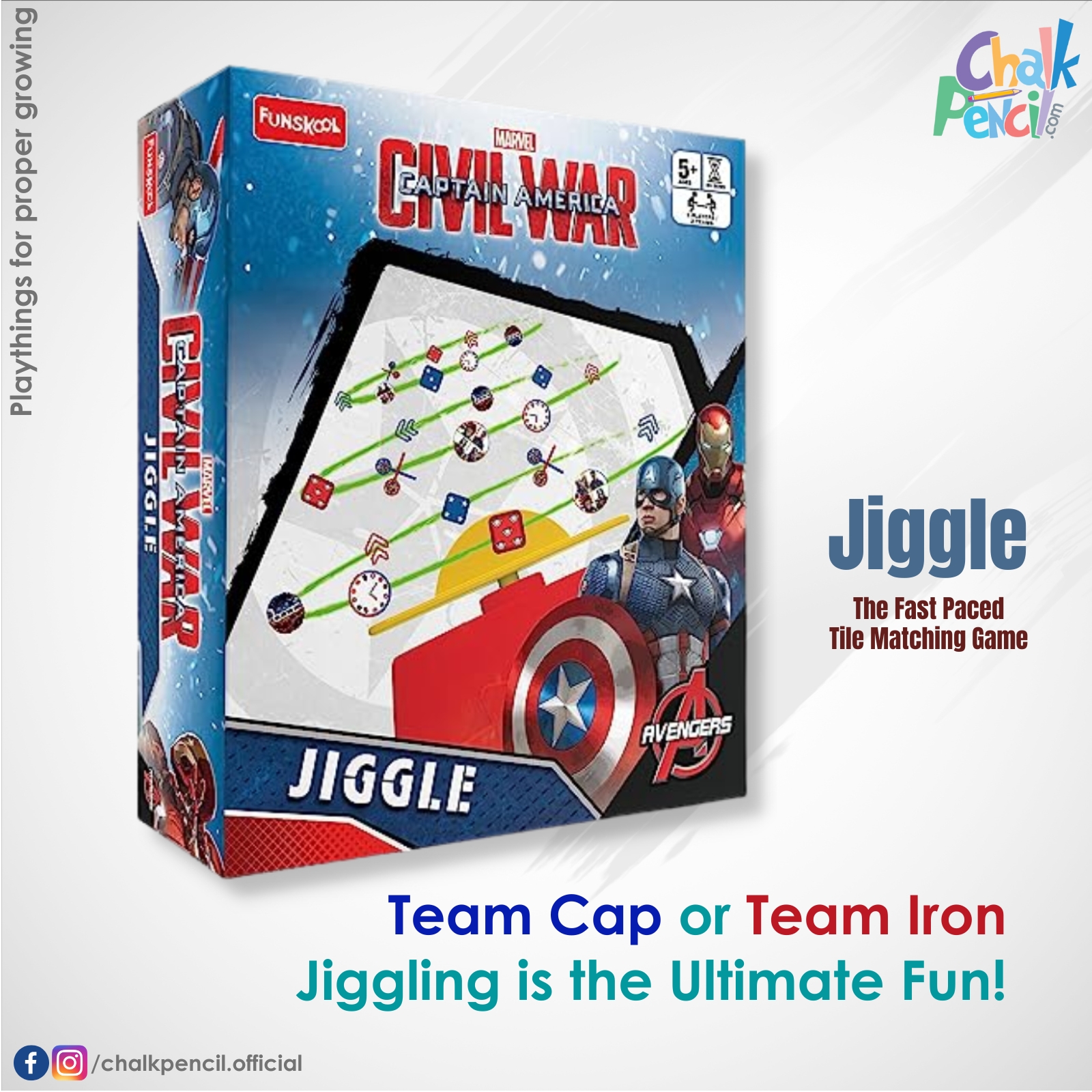 Funskool Jiggle Game Captain America Civil War