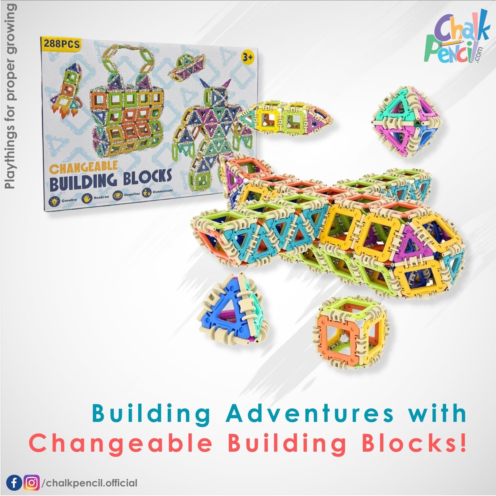 3D Changeable Building Blocks 288pcs