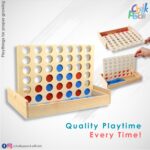 Web 4 in a Row Wooden Board Game