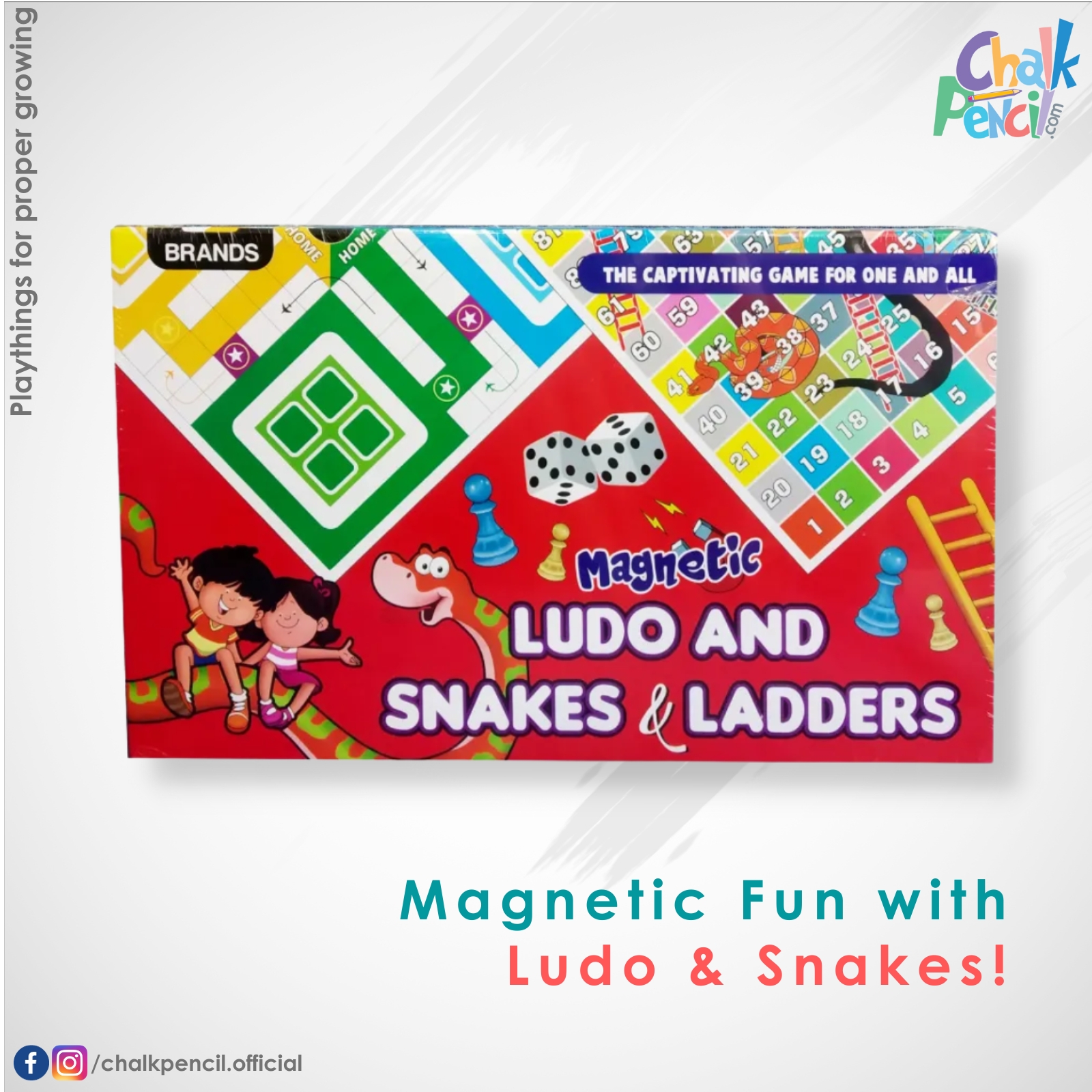 BRANDS 76 Magnetic Ludo, Snakes & Ladders
