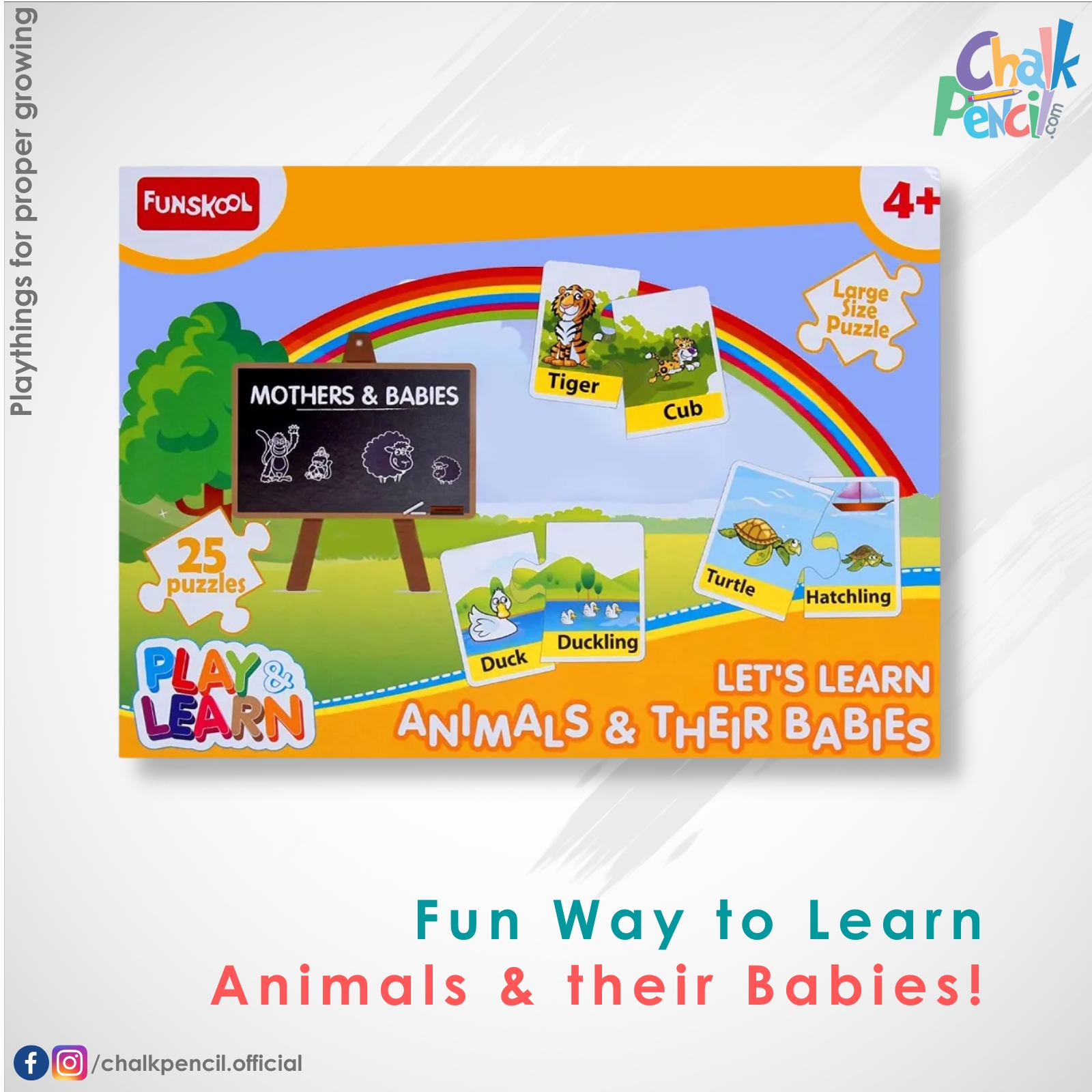 Funskool Let’s Learn Animals & their Babies Puzzle