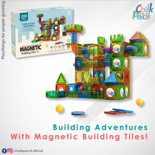 Magnetic Tiles 200 pcs – Chalkpencil.com