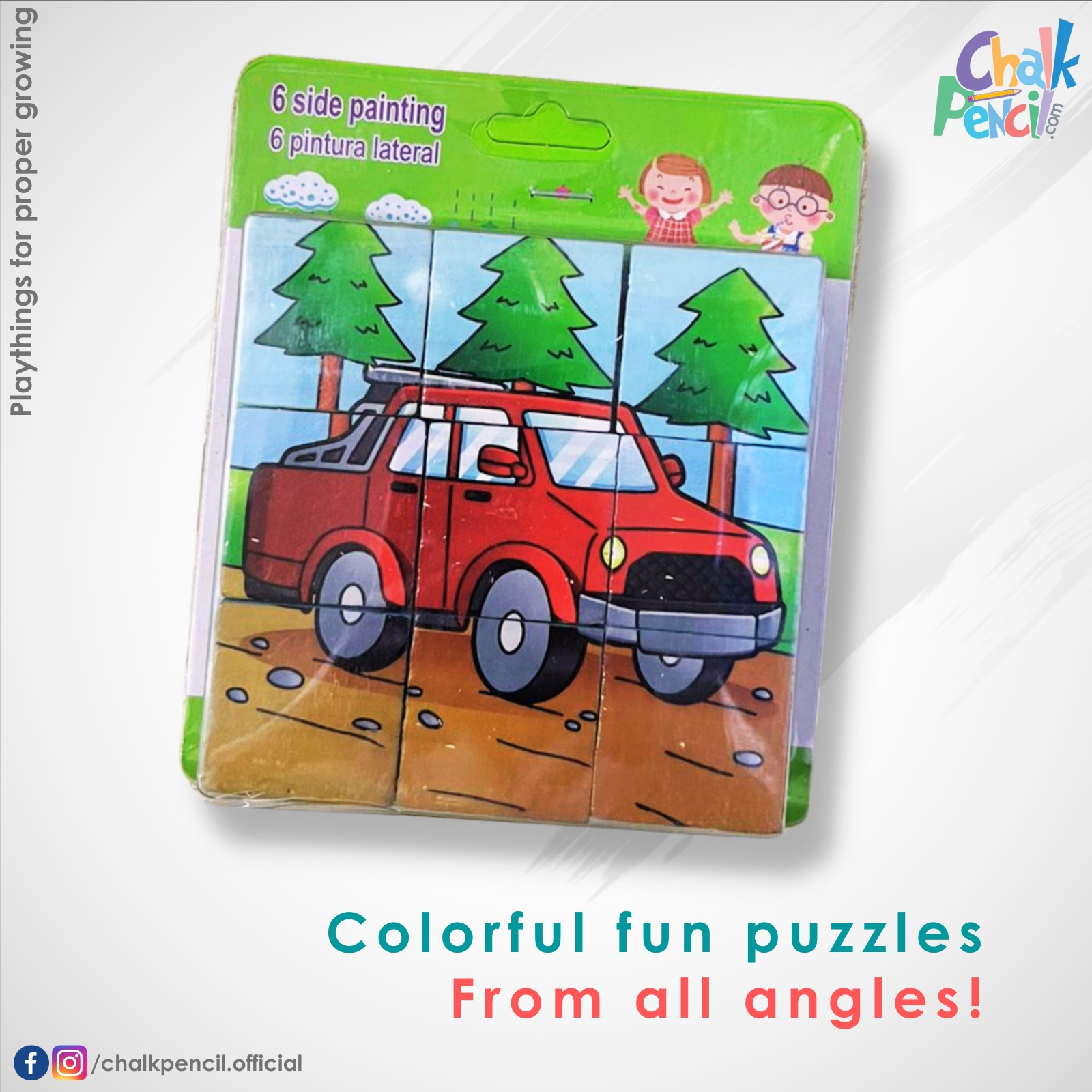6 Side Painting Jeep Puzzle Set