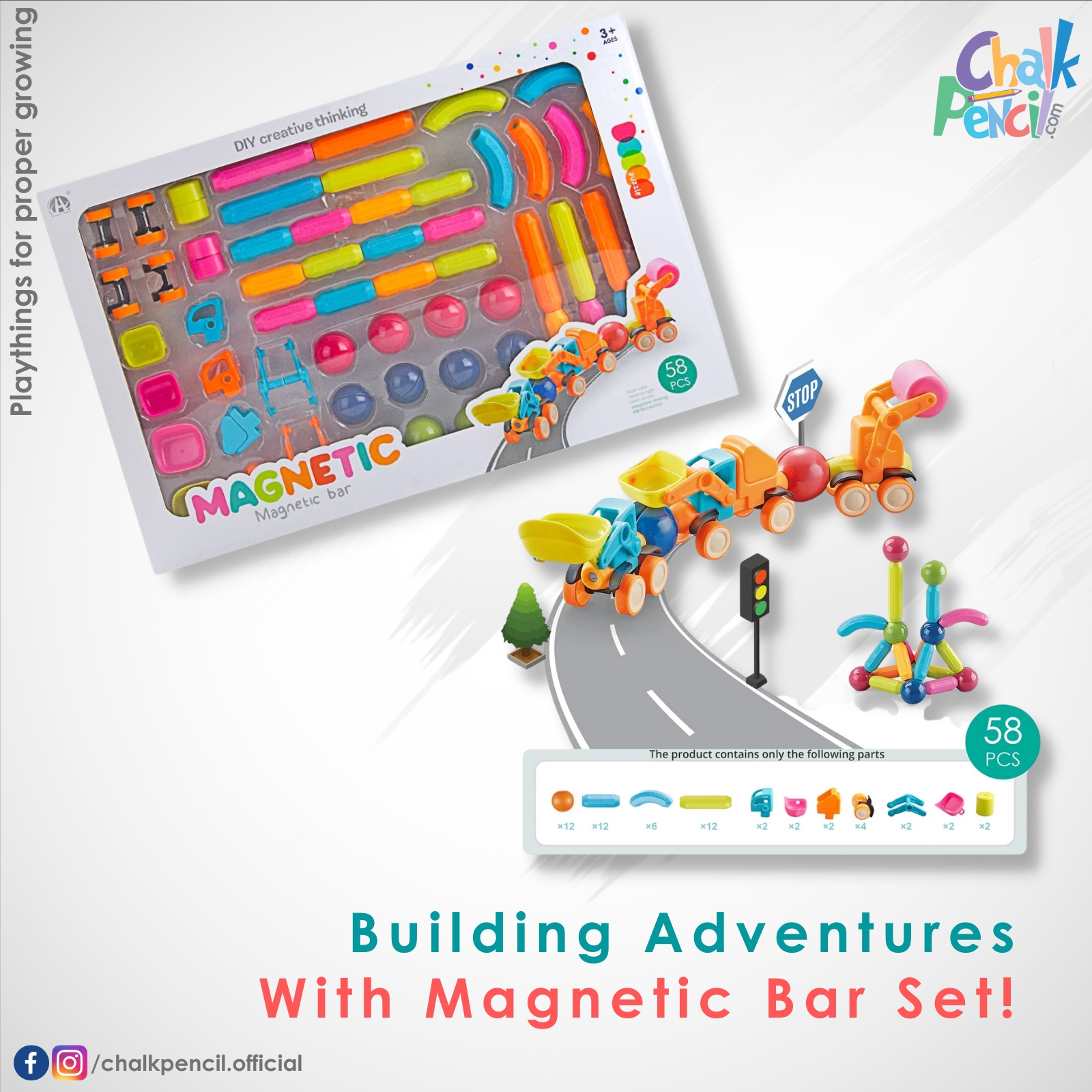 DIY Magnetic Bar 58 pcs
