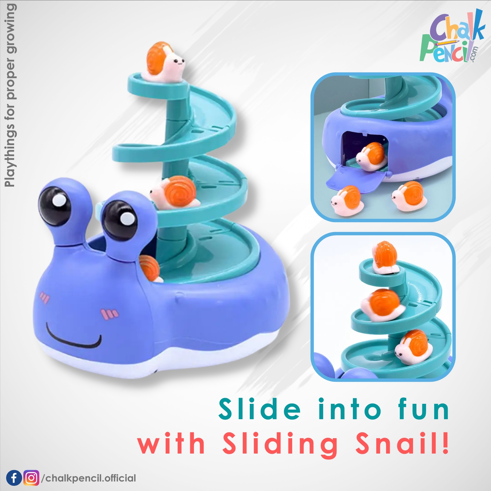 Sliding Snail Toys Set