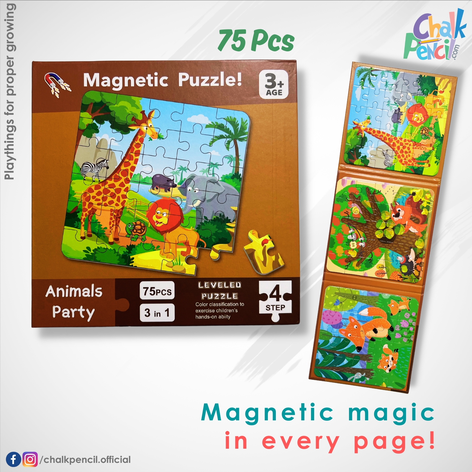Magnetic Puzzle Animal Party