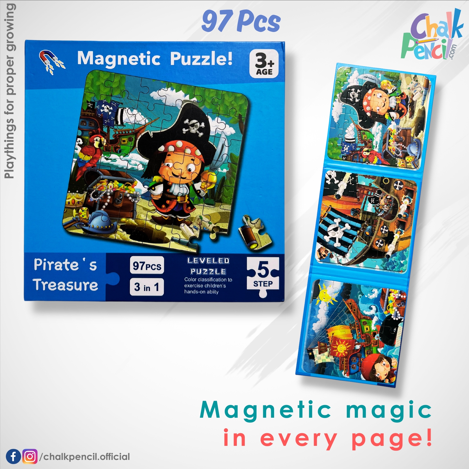 Magnetic Puzzle Pirates Treasure Set
