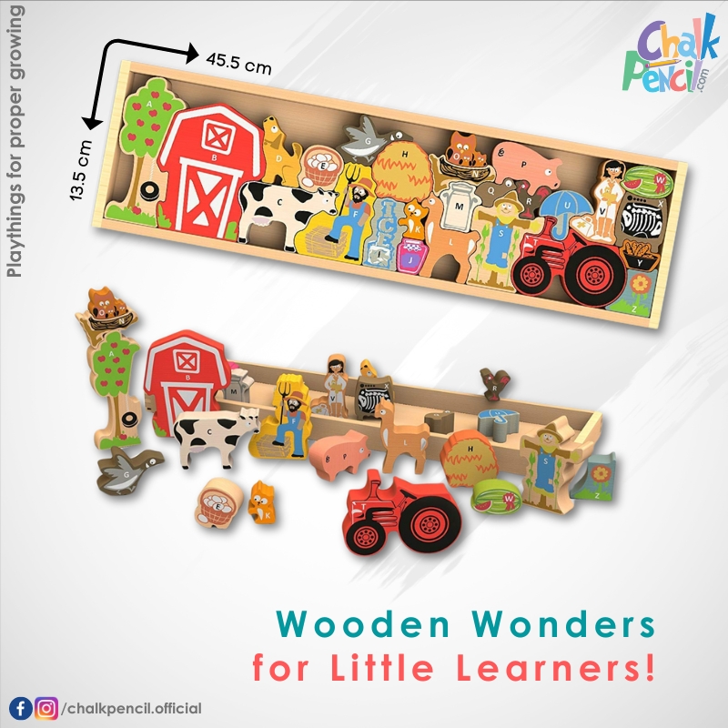 ABCD Wooden Learning Farm Animals