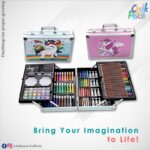 Web 145 Piece Unicorn Art Supplies for Kids – Drawing & Painting Set