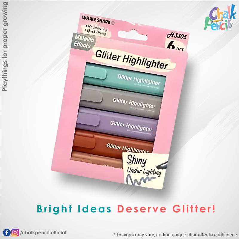 Glitter Highlighter 6 pcs