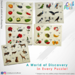 Web Kids Discovery Puzzle Set Animals, Birds, Fruits, Vegetables & Flowers